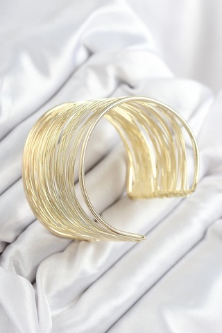 Mey İthalat Pirinç Tel Sarma Model Gold Renk Kadın Bileklilk 11 09524686