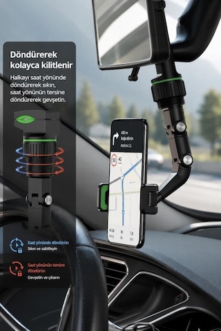 Delux Serisi Görüş Mobil Ulaşım Telefon Tutucu Jx14 Siyah