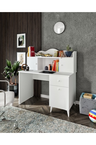 Kznhome Akasya Çalışma Masası, Bilgisayar Masası - Tamamı 1. Kalite Mdf (549196946) Beyaz