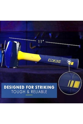 Estwıng Sure Strike Delme/çatlak Çekiç - Fiberglas Saplı Ve Kaymaz Minder Kavramalı 1,4 Kg Kızak - Mrf3lb