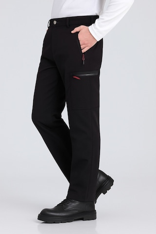 Erkek Suya Ve Rüzgara Dayanıklı Softshell Outdoor Pantolon Siyah