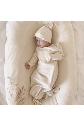 Naturaborn Naturaborn Gots Organik Sertifikalı Bebek Açık Uyku Tulumu Bej