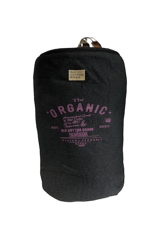Old Cotton Cargo Kaliteli Büyük Boy Vintage Yarım Ay Disayn Sırt Gezi Spor Çantası Toledo Bag 28 Cm X 47 Cm Siyah