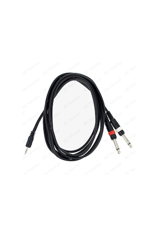 Bk-Teknolojimarket 3.5Mm 1/8" Trs - 2 X 6.35Mm 1/4" Ts Mono Y Ayırıcı Kablo - 1.5 M.