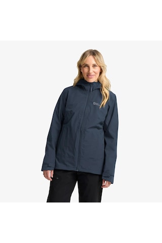 Jack Wolfskin Moonrise 3in1 Kadın Mont C-jac115621b30c04 Lacivert