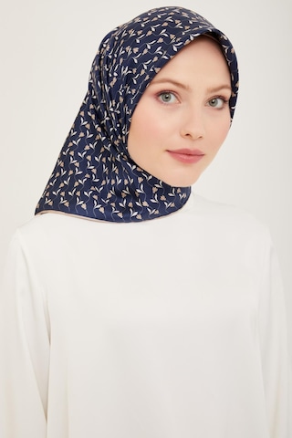 Belli Twill İpek Eşarp - 4001-80 Lacivert Vizon - Lacivert Vizon