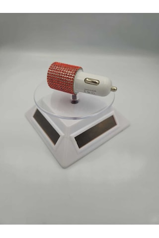 Kırmızı Taşlı Araç Çakmaklık Şarj Çift Çıkışlı A Kalite