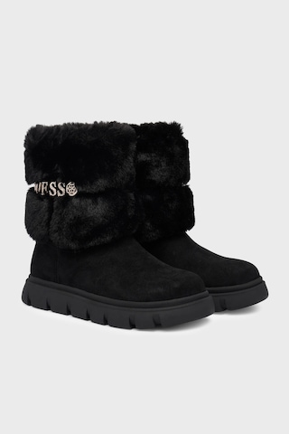 Guess Maribel Metal Logolu Yumuşak Tüylü Bot Flfmelele10 Kadın Bot Flfmel Ele10 Black Siyah