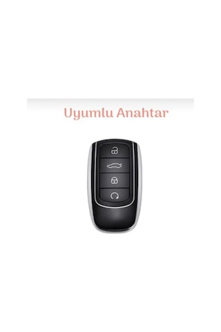 Chery Tiggo 8 Pro Omoda 5 Uyumlu Anahtar Koruma Kılıfı Gold Siyah
