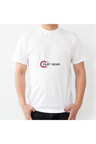 Kurumsal Logolu Ön Ve Arka Baskılı Tişört Firma Tanıtımına Özel Promosyon Ürünü Beyaz