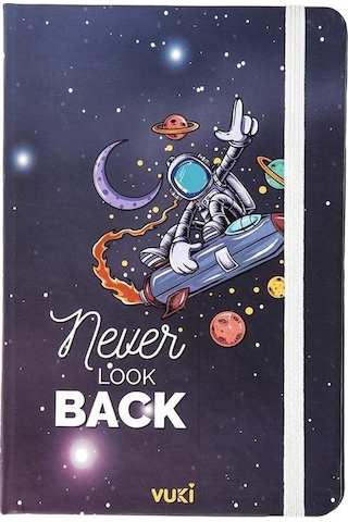 Desenli Sert Kapak Lastikli Defter A6 Karışık