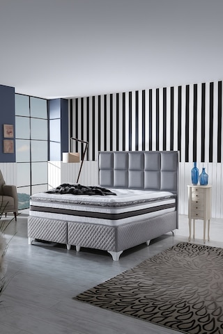 Royal Lux Bedding Şehrazat Pedli Paket Yaylı Yatak Tavşan Kumaş