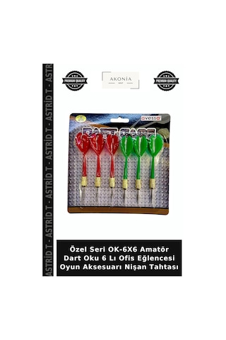 Özel Seri Ok-6x6 Amatör Dart Oku 6 Lı Ofis Eğlencesi Oyun Aksesuarı Nişan Tahtası