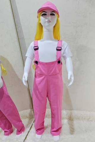 Bahçıvan Tulum Ve Şapka Set Pembe