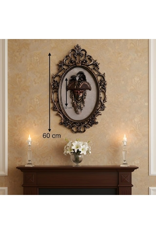 Venezia Oval Çerçeveli Mask Duvar Dekoru