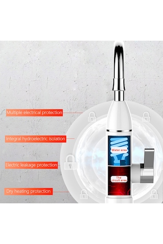 Elektrikli Su Isıtıcıları Musluk Anlık Su Isıtıcıları Musluklar Hız Sıcak Musluk Lcd Dijital Sıcaklık Göstergesi Isıtıcılar Dokunun