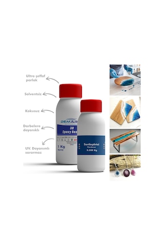 Ultra Şeffaf Döküm Tipi Kristal Clear Epoksi Reçine 1.5 Kg Set Ultra Şeffaf Döküm Tipi Kristal Clear Epoksi Reçine 1.5 Kg Set