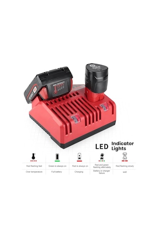Sones M12-18c Milwaukee 18v Elektrikli El Aletleri Pil Şarj Cihazı, Fiş: Ab