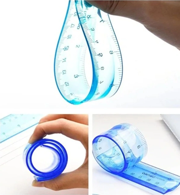 Yeşil Esnek Plastik Cetvel Flexy Cetvel Kırılmayan Cetvel 30 Cm - 1 Adet Yeşil