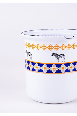Jaolu Zebra Desenli Emaye Cezve Tüm Ocaklarda Kullanılabilir