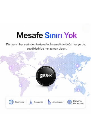 Hapro Tag Apple Uyumlu iOS & Android Airtag Akıllı Gps Siyah 4'lü Paket