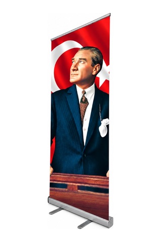 Atatürk Poster Baskılı Roll Up Banner 85x200cm No:1 Diğer