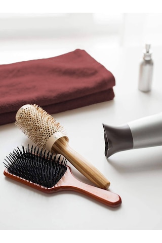 6 Lı Premium %100 Pamuklu Kuaför & Berber Saç Havlusu 50x90 Cm Bordo