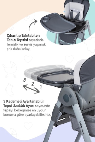 Bşkvirgo Bc511 Plus Mama Sandalyesi Antrasit Renk: Antrasit Bsk2026