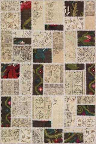 Renkli Kaymaz Tabanlı Yıkanır Patchwork Mutfak Halısı Ar1060n11 Çok Renkli
