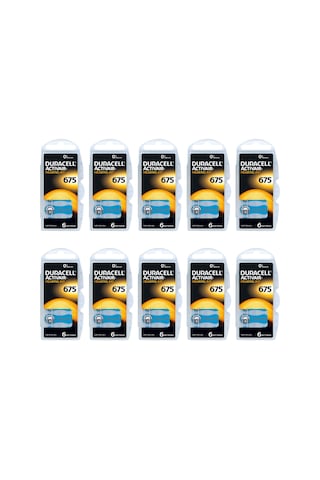 Duracell 675 Numara İşitme Cihazı Pili 10 Paket 60 Adet