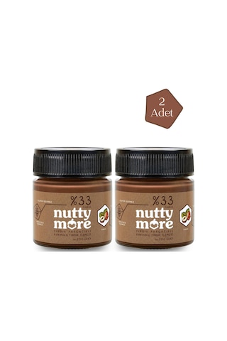 Nutty More %33 Fındık Parçacıklı Kakaolu Fındık Ezmesi 200 Gr X 2 Adet