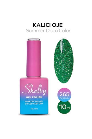 Shelby 10 Ml. A265 Disko Yaz Renk Kalıcı Oje