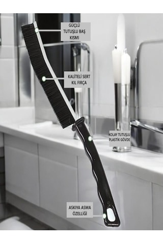Temizlik Fırçası Fayans Arası Derz Banyo Mutfak Cam Temizliği Kalorifer Petek Bakımı Çok Amaçlı Fırça