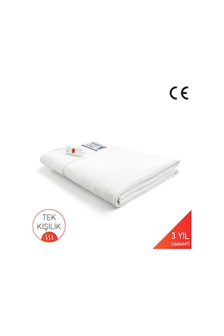 Omak Tek Kişilik Elektrikli Battaniye 90x150cm Beyaz