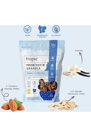 Fropie Probiyotik Granola - Badem & Vanilya 200 G