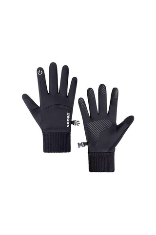 Pazly Kışlık Sıcak Dokunmatik Eldiven, Koşu Bisiklet Sürüş İçin Erkek Kadın L Boy