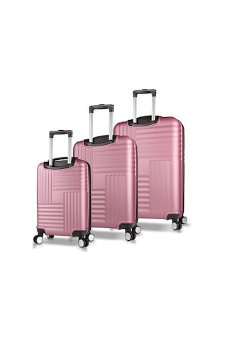 My Valice Puzzle Abs Kabin Orta Ve Büyük Boy Rose Gold 3'lü Valiz Seti Çok Renkli