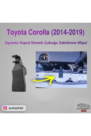 Toyota Corolla 2014-2019 Uyumlu Kaput Destek Çubuğu Sabitleme Klipsi