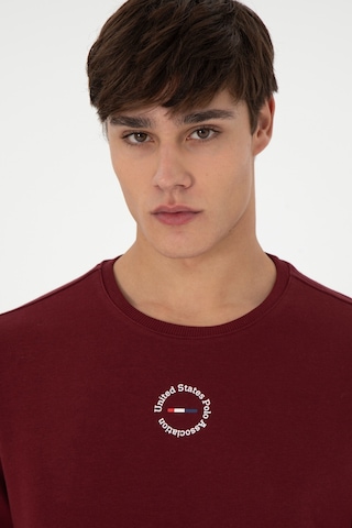 U.S. Polo Assn. Erkek Regular Fit Bisiklet Yaka Bordo Sweatshirt 50293436-VR014