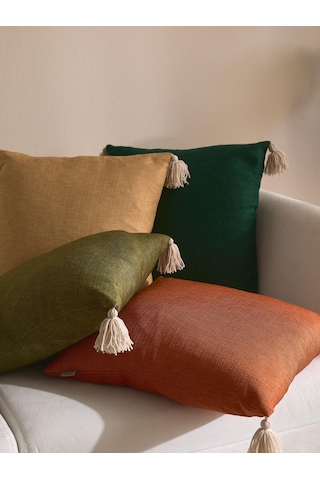 Harvest Harmony 4'lü Kırlent Kılıf Seti Turuncu