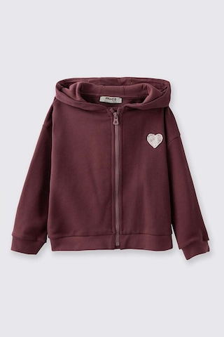 Panço Fermuarlı Bordo Kız Çocuk Sweatshirt 2521gb08023 Bordo