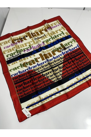 Cacharel %100 Saf İpek -twill İpek 90x90 Eşarp - 04947 - 90 X 90 / Kırmızı Kırmızı