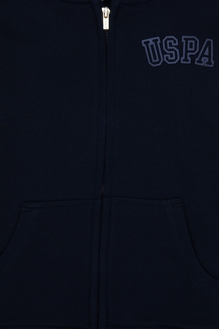 U.S. Polo Assn. Kız Çocuk Lacivert Kapüşonlu Fermuarlı Basic Sweatshirt 50316837-VR033