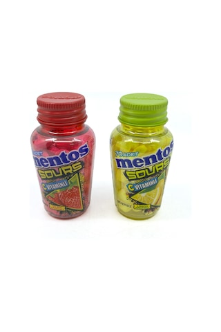 Mentos Sours Şekersiz Tatlandırıcılı C Vitaminli Limon Aromalı Tablet Şekerleme 49gr X 2 Adet