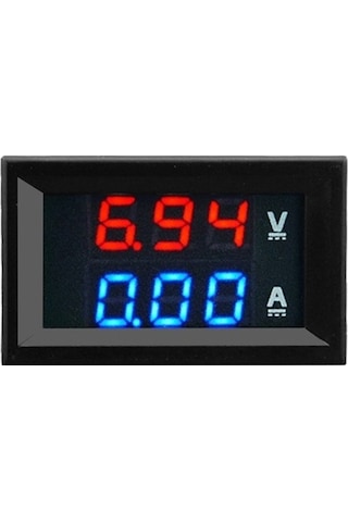 Lijinxu--100v 10a Dc Dijital Voltmetre Ampermetre Mavi + Kırmızı Led Amp Volt Metre Ölçer 1