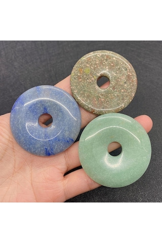 Soulader Doğal Taş Boncuk Kolye Ucu Yuvarlak Emniyet Tokası Takı Yapımı Malzemeleri Aksesuarları El Yapımı Boncuk Modelleri Çok REnkli