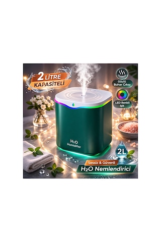 2 Litre Oda Hava Nemlendirici Water Drop Humudifier Rgb Led Işıklı Buhar Makinesi