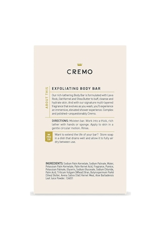 Cremo Italian Bergamot Arındırıcı Peeling Etkili Vücut Sabunu 142gr Narenciye