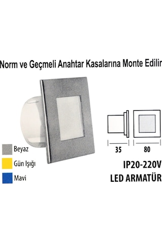 Led Armatür Krd01 Ip20 - 220v Beyaz Işık Antrasit