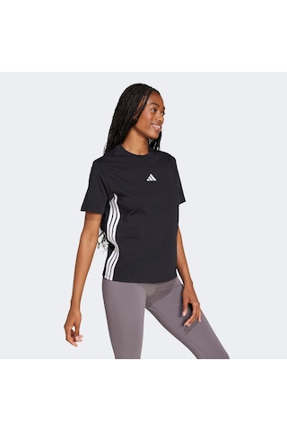 Adidas Essentials 3 Stripes Cotton Kadın Siyah T-shirt Jd0846 SIYAH